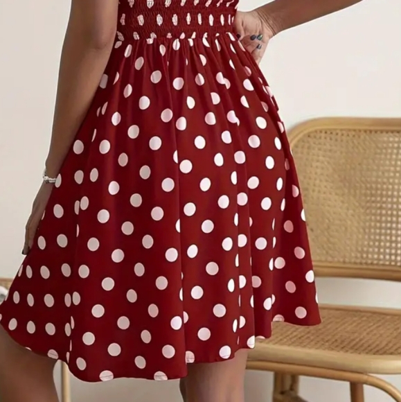Poka Dot Haulter Neck Dress - Picture 8 of 11